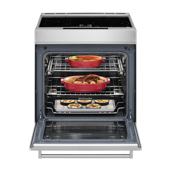 Kitchenaid® 30-Inch 4-Element Induction Slide-In Convection Range with Air Fry KSIS730PSS