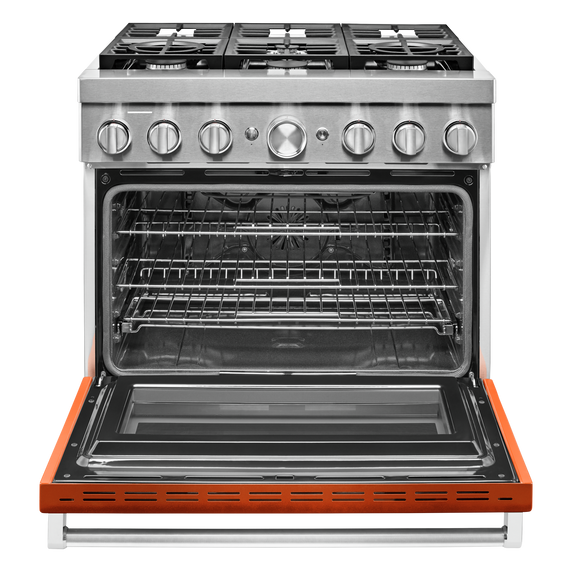 KitchenAid® 36'' Smart Commercial-Style Dual Fuel Range with 6 Burners KFDC506JSC