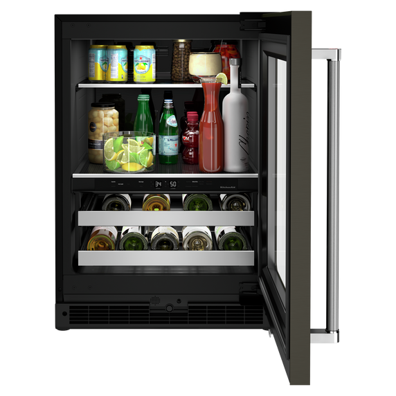 Kitchenaid® 24 Beverage Center with Glass Door and Metal-Front Racks KUBR314KBS