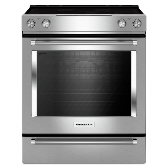 Kitchenaid® 30-Inch 5-Element Electric Slide-In Convection Range YKSEG700ESS