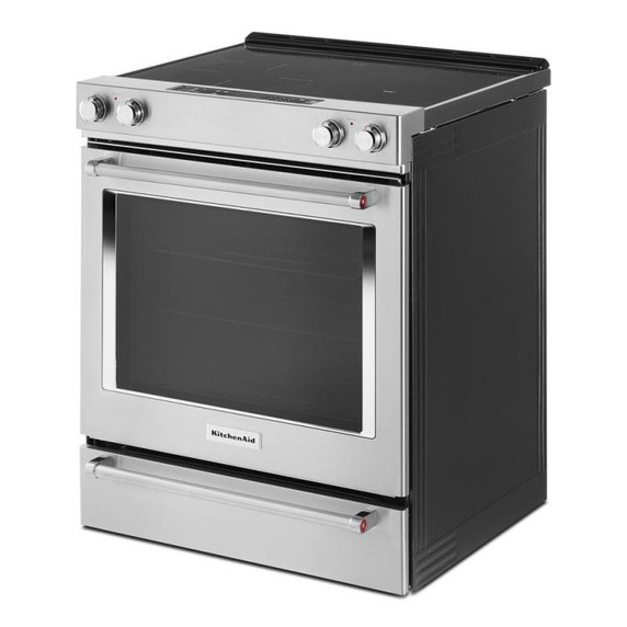 Kitchenaid® 30-Inch 5-Element Electric Convection Front Control Range YKSEG700ESS