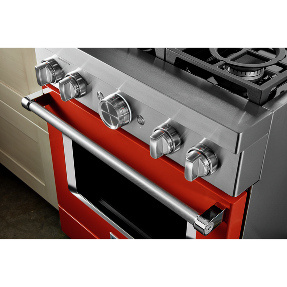 KitchenAid® 30'' Smart Commercial-Style Dual Fuel Range with 4 Burners KFDC500JSC