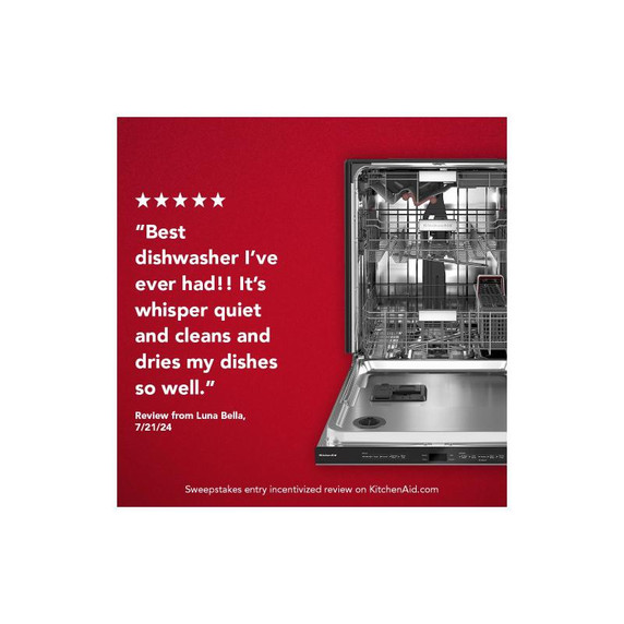 Kitchenaid® 44 dBA Dishwasher in PrintShield™ Finish with 360° Max Jets™ Third Rack KDPM604KPS