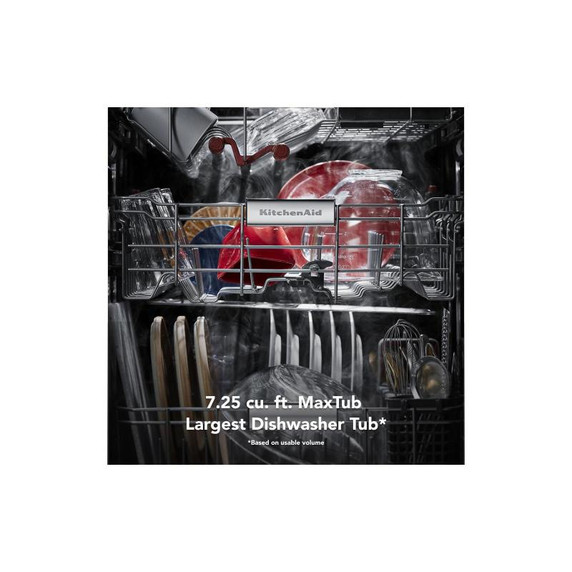 Kitchenaid® 44 dBA Dishwasher in PrintShield™ Finish with 360° Max Jets™ Third Rack KDPM604KBS