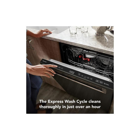 Kitchenaid® 44 dBA Dishwasher in PrintShield™ Finish with 360° Max Jets™ Third Rack KDPM604KBS