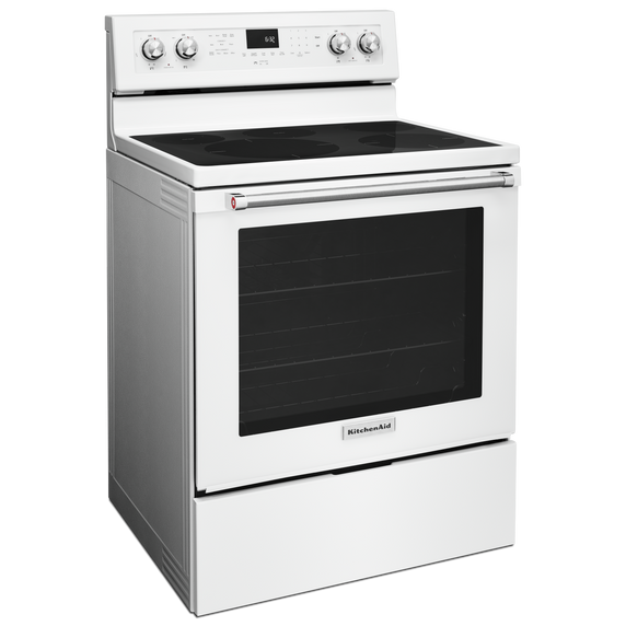 Kitchenaid® 30-Inch 5-Element Electric Convection Range YKFEG500EWH