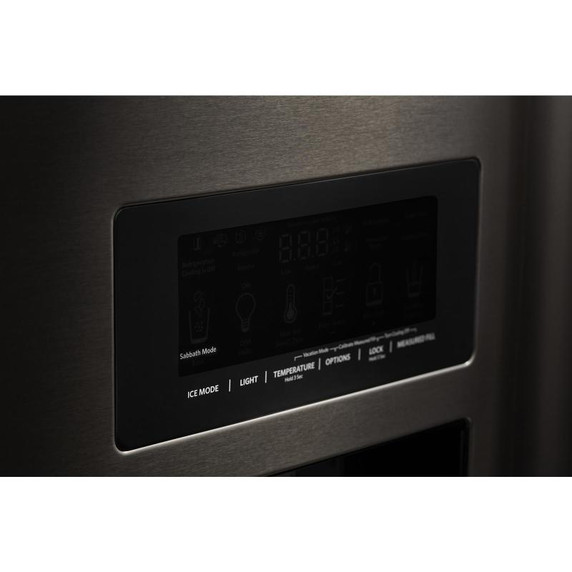 Kitchenaid® 26.8 Cu. Ft. Standard-Depth French Door Refrigerator with Exterior Ice and Water Dispenser KRFF577KBS