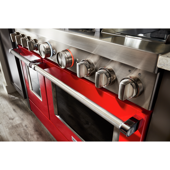 KitchenAid® 48'' Smart Commercial-Style Dual Fuel Range with Griddle KFDC558JPA