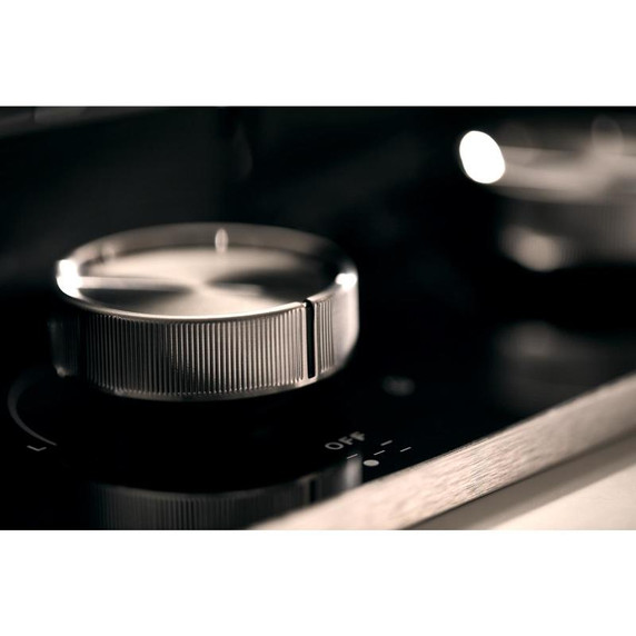 Kitchenaid® 30" Gas-on-Glass Cooktop KCGG530PBL