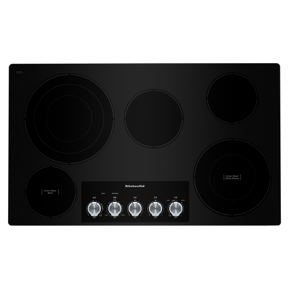 Kitchenaid® 36 Electric Cooktop with 5 Elements and Knob Controls KCES556HBL