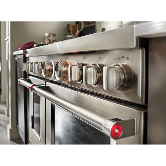 KitchenAid® 48'' Smart Commercial-Style Dual Fuel Range with Griddle KFDC558JSS