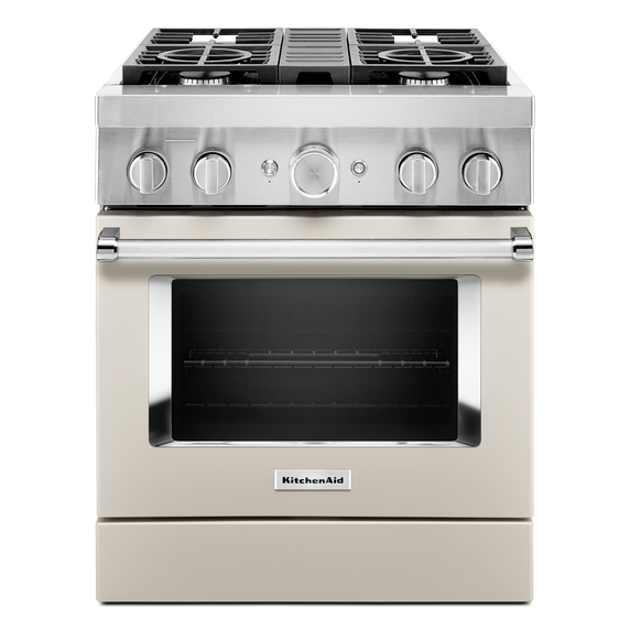 KitchenAid® 30'' Smart Commercial-Style Dual Fuel Range with 4 Burners KFDC500JMH