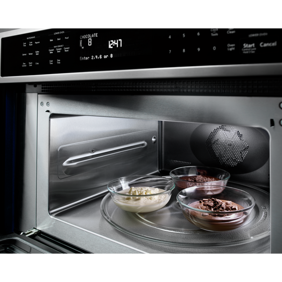 Kitchenaid® 30 Combination Wall Oven with Even-Heat™  True Convection (Lower Oven) KOCE500ESS