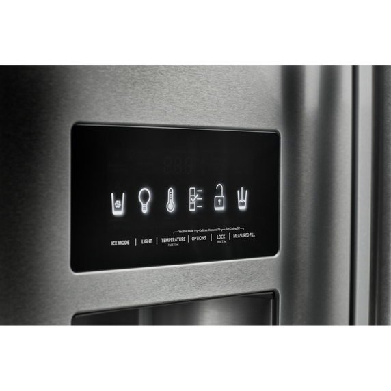 Kitchenaid® 26.8 Cu. Ft. Standard-Depth French Door Refrigerator with Exterior Ice and Water Dispenser KRFF577KPS