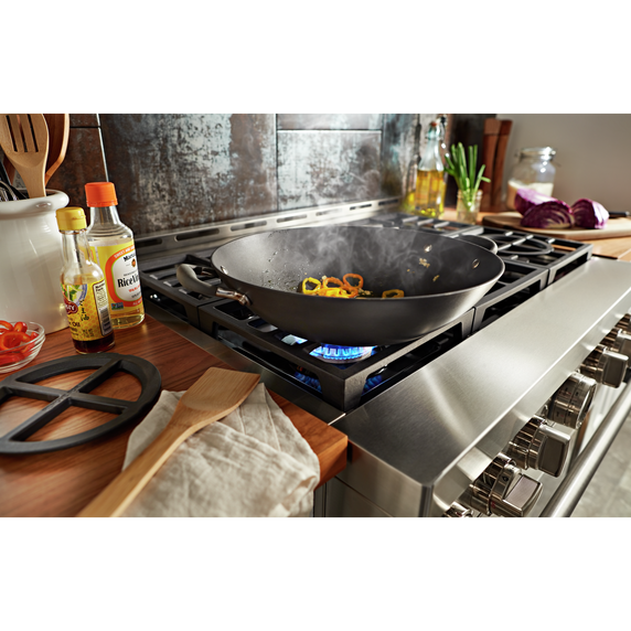 KitchenAid® 36'' Smart Commercial-Style Gas Range with 6 Burners KFGC506JAV