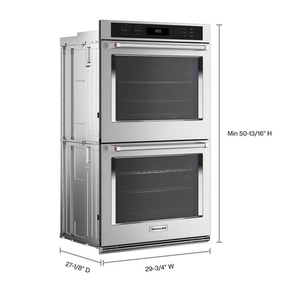 KitchenAid® 30" Double Wall Oven with Air Fry Mode KOED530PSS