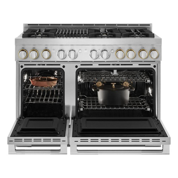 Jennair® 48" RISE™ Gas Professional-Style Range with Infrared Grill JGRP648HL