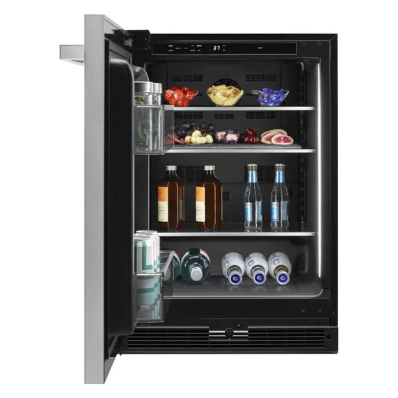 Jennair® NOIR™ 24" Under Counter Solid Door Refrigerator, Left Swing JURFL242HM