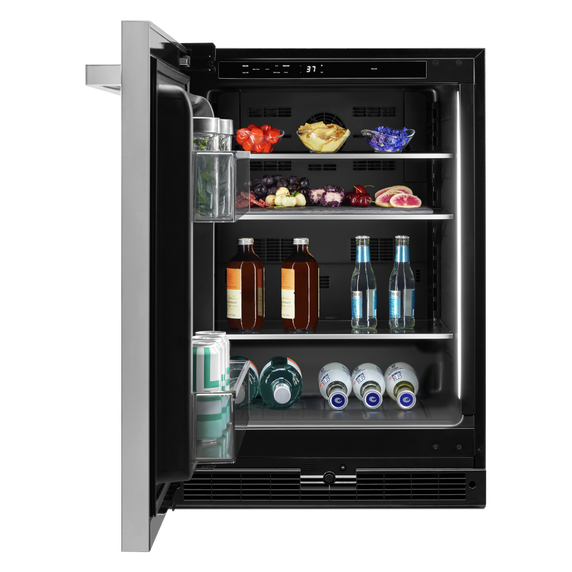 Jennair® NOIR™ 24 Under Counter Solid Door Refrigerator, Left Swing JURFL242HM