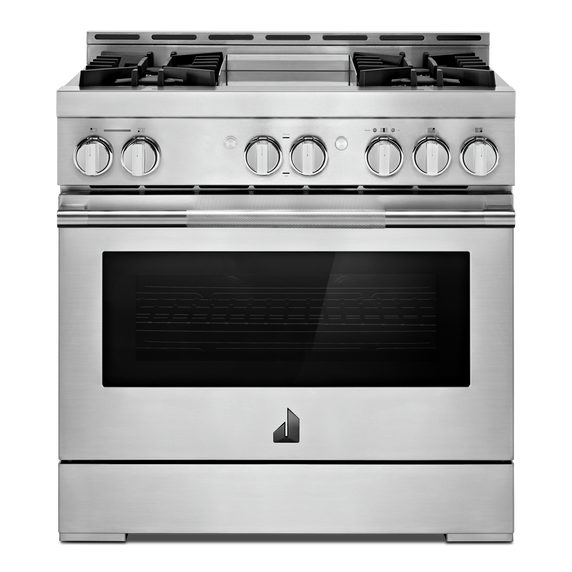 Jennair® 36 RISE™ Gas Professional-Style Range with Chrome-Infused Griddle JGRP536HL