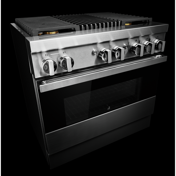 Jennair® NOIR™ 36 Dual-Fuel Professional Range with Gas Grill JDRP636HM