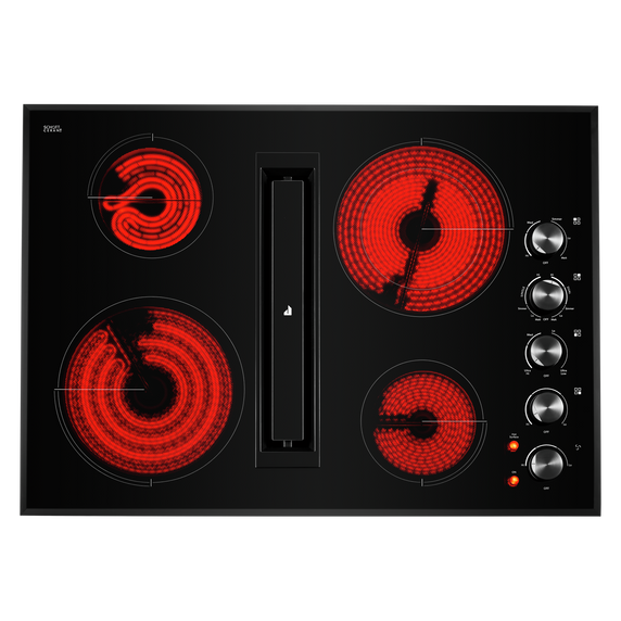 Jennair® Black Floating Glass 30 JX3™ Electric Downdraft Cooktop JED3430GB