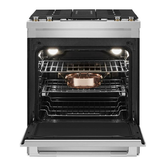 Jennair® 30" Dual-Fuel Downdraft Slide-In Range JDS1750ML