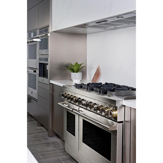 Jennair® 48" RISE™ Dual-Fuel Professional-Style Range with Chrome-Infused Griddle JDRP548HL