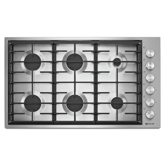 Jennair® Euro-Style 36 6-Burner Gas Cooktop JGC7636BS