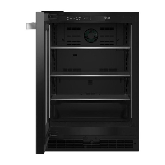 Jennair® NOIR™ 24" Under Counter Glass Door Refrigerator, Right Swing JUGFL242HM