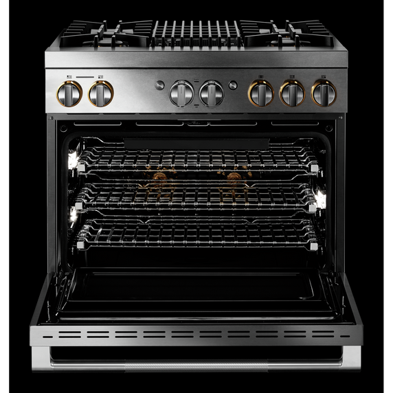 Jennair® RISE™ 36 Dual-Fuel Professional Range with Gas Grill JDRP636HL