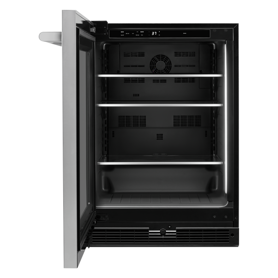 Jennair® RISE™ 24  Under Counter Glass Door Refrigerator, Left Swing JUGFL242HL