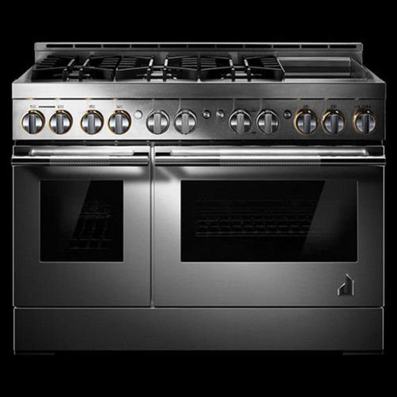 Jennair® 48" RISE™ Gas Professional-Style Range with Chrome-Infused Griddle JGRP548HL