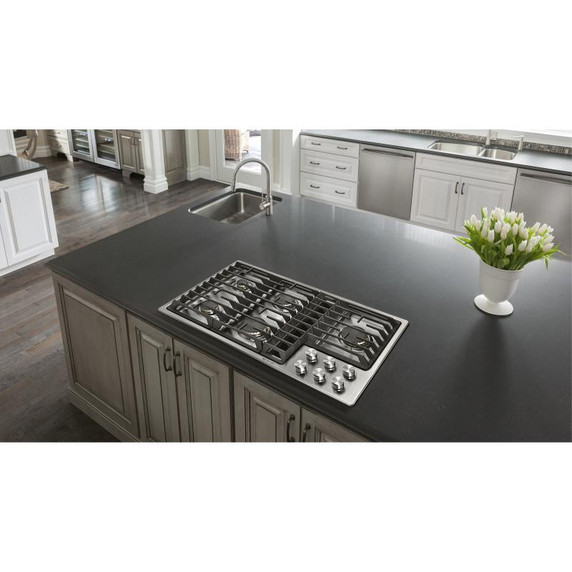 Jennair® 36” JX3™ Gas Downdraft Cooktop JGD3536GS
