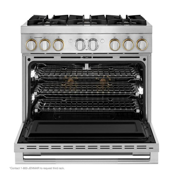 Jennair® 36" RISE™ Dual-Fuel Professional-Style Range JDRP436HL