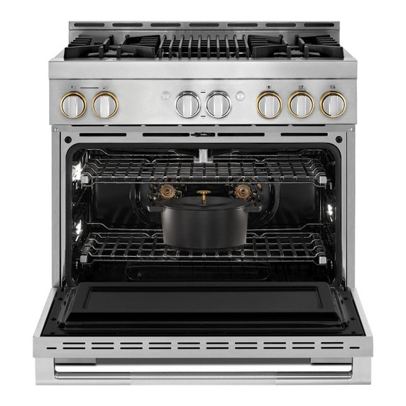 Jennair® 36" RISE™ Gas Professional-Style Range with Infrared Grill JGRP636HL