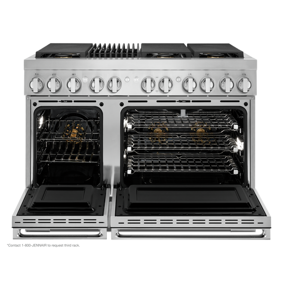 Jennair® NOIR™ 48 Dual-Fuel Professional-Style Range with Grill JDRP648HM