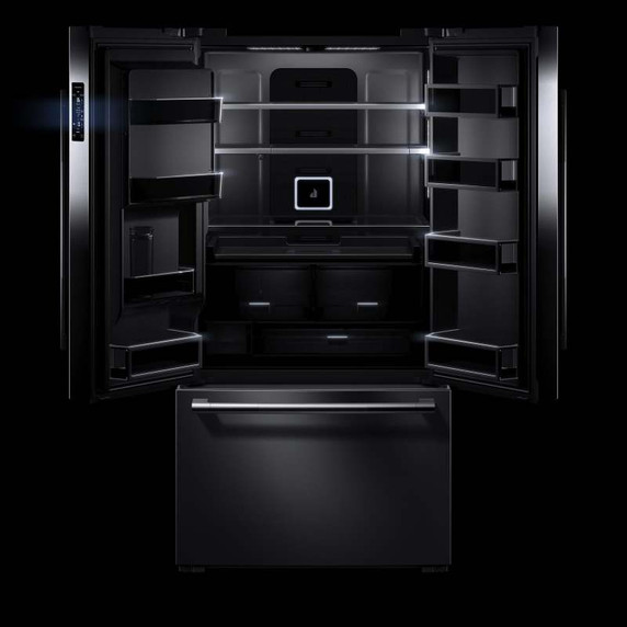 Jennair® RISE™ 72” Counter-Depth French Door Refrigerator with Obsidian Interior JFFCC72EHL