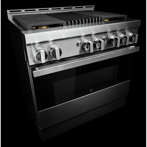 Jennair® NOIR™ 36 Gas Professional-Style Range with Grill JGRP636HM