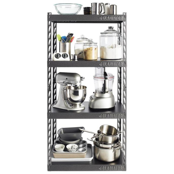 Gladiator® 30" (76.2 cm) Wide EZ Connect Rack with Four 15" (38.1 cm) Deep Shelves YGRC304RGG