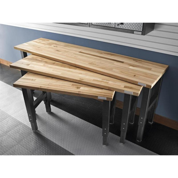 Gladiator® 8' (243.8 cm) Wide Adjustable Height Hardwood Workbench GAWB08HWEG