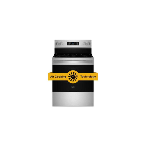 Whirlpool® 30-inch Energy Star Electric Range with Air Cooking Technology, No Preheat Air Fry and Air Baking and Self Clean YWFES5030RZ