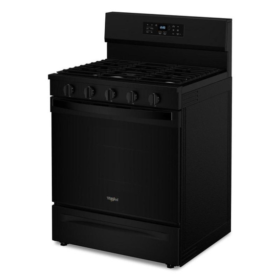 Whirlpool® 30-inch Gas Range with Air Fry and Air Baking, Self Cleaning, Rapid Preheat 5.0 CuFt Capacity WFGS5030RB