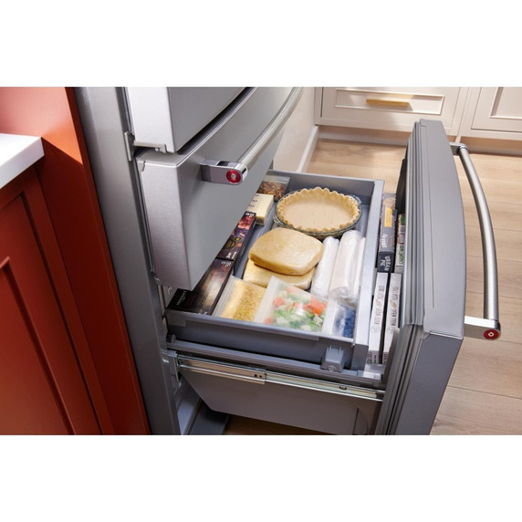 Kitchenaid® 26.2 Cu. Ft. Multi-Door French Door Refrigerator with Platinum Interior KRMF536RPS