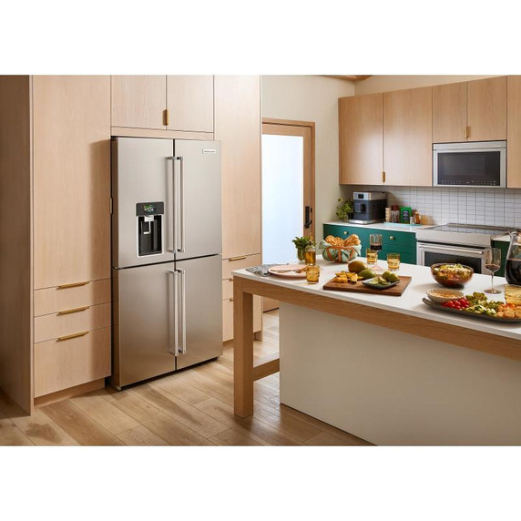 Kitchenaid® 36" Counter-Depth 19.4 Cu Ft 4-Door Refrigerator with Flexible Temperature Zone KRQC736RPS