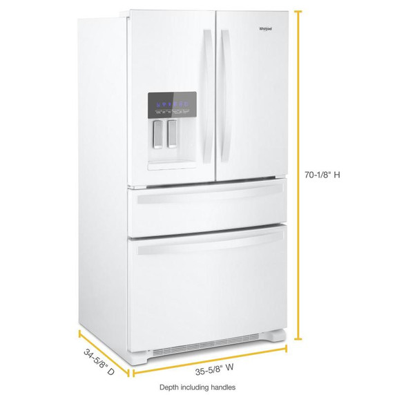 Whirlpool® 36-Inch Wide French Door Bottom Mount Refrigerator - 25 cu. ft. WRMF3636RV