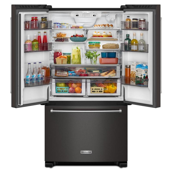Kitchenaid® 20 cu. ft. 36-Inch Width Counter-Depth French Door Refrigerator with Interior Dispense KRFC136RBS