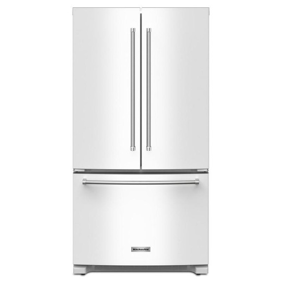 Kitchenaid® 20 cu. ft. 36-Inch Width Counter-Depth French Door Refrigerator with Interior Dispense KRFC136RWH Kitchenaid® 20 cu. ft. 36-Inch Width Counter-Depth French Door Refrigerator with Interior Dispense KRFC136RWH