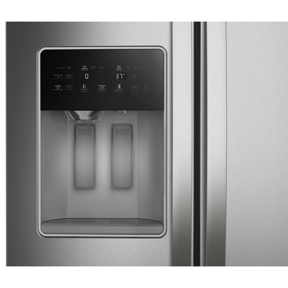 Whirlpool® 36-inch Full Depth Side-by-Side Refrigerator with Prep &amp; Store Bins WRSF6536RZ