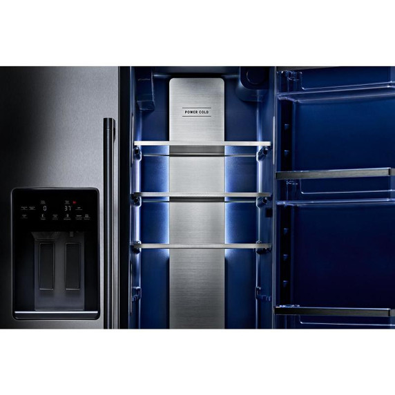 Maytag® 36-inch Wide Full-Depth Side-by-Side Refrigerator with Arctic Blue Interior - 28.3 Cu. Ft. MRSF6636RZ